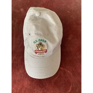 US Open Oakmont 2016 Hat Cap Strap Back Mens Adjustable Logo‎ USGA Golf Beige